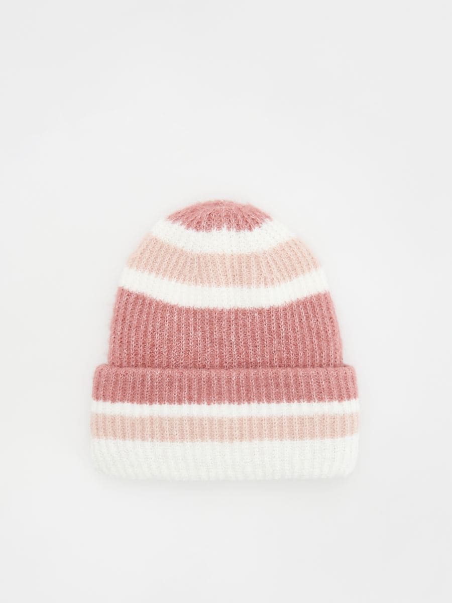 Striped hat - dusty rose - RESERVED