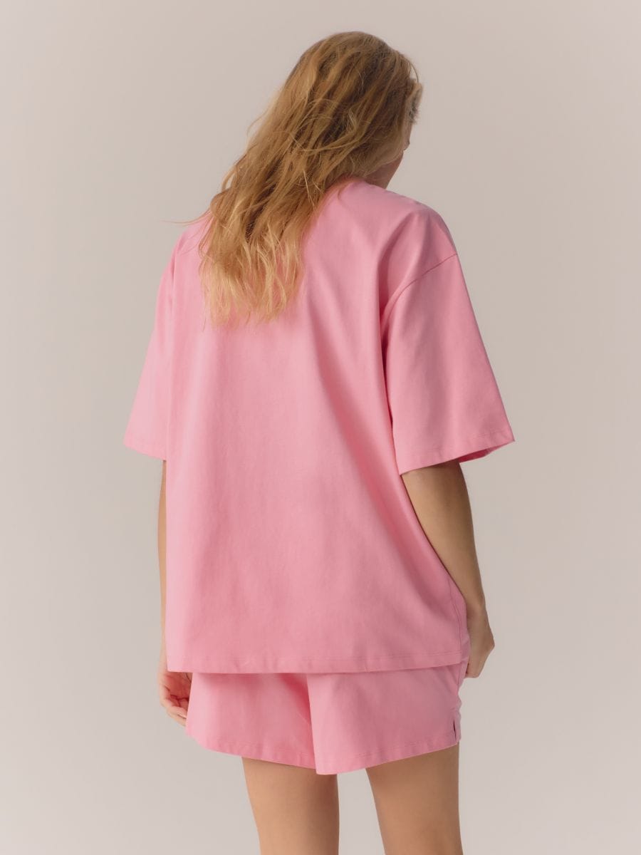 Pyjamassæt i to dele i bomuld - lyserød - RESERVED - 7