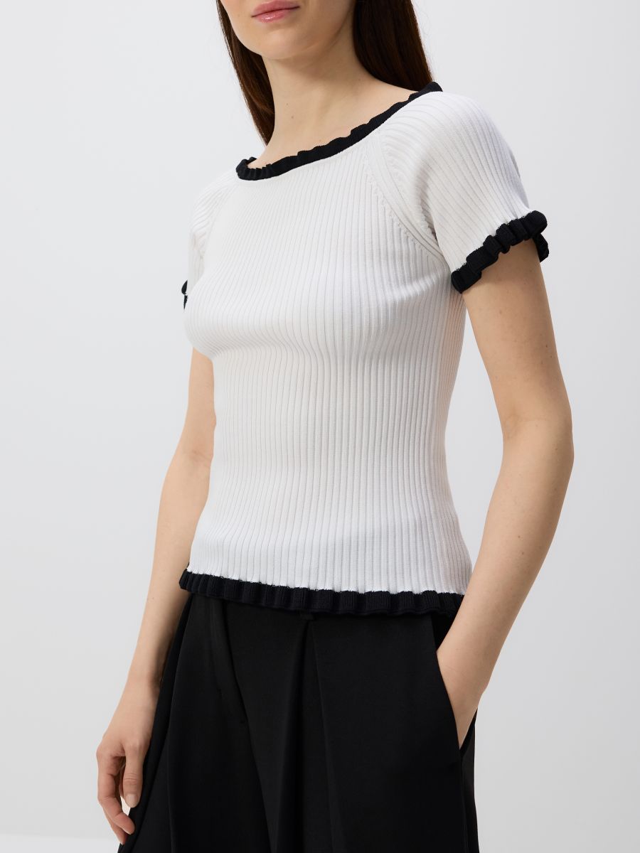 Top with a decorative trimming - cream - RESERVED - 2
