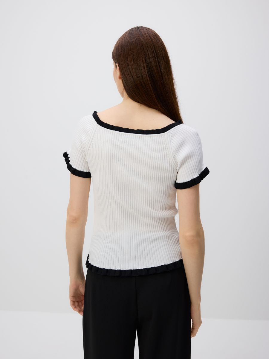 Top with a decorative trimming - cream - RESERVED - 4