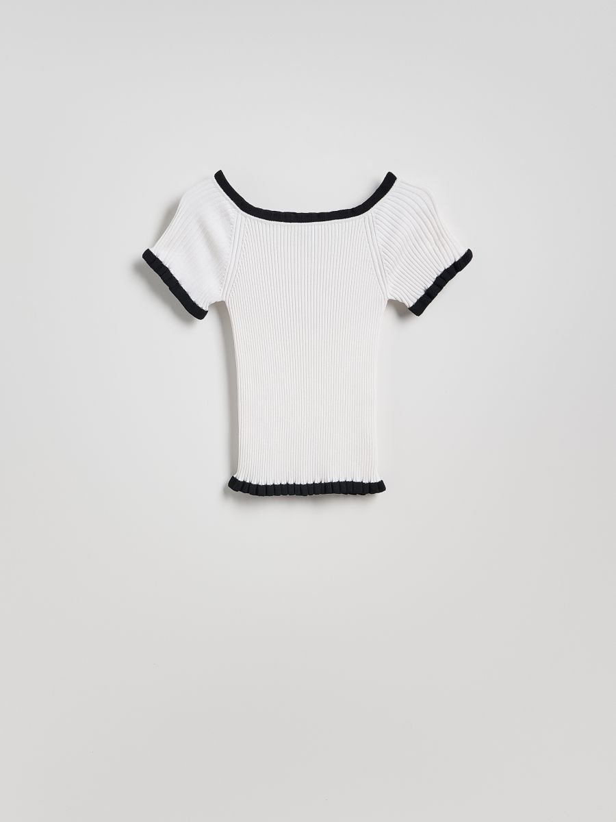 Top with a decorative trimming - cream - RESERVED - 5
