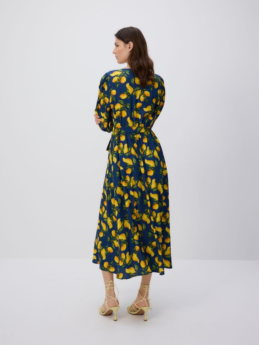 Wrap front midi dress - navy - RESERVED - 5