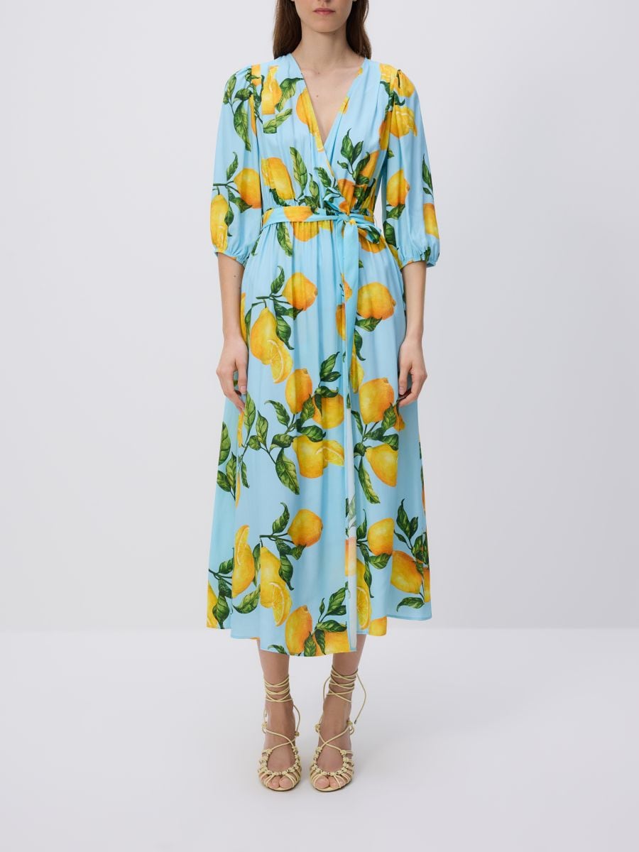 Wrap front midi dress - multicolor - RESERVED - 4