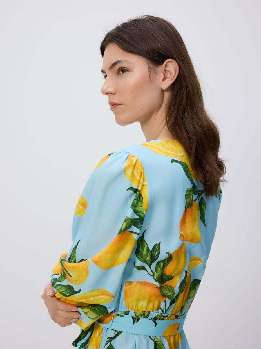 Wrap front midi dress - multicolor - RESERVED - 2