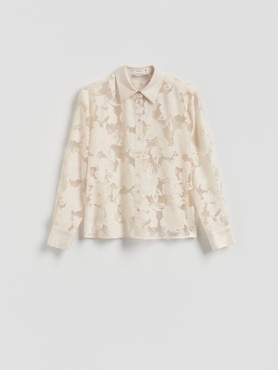 Viskózová košeľa - béžová - RESERVED