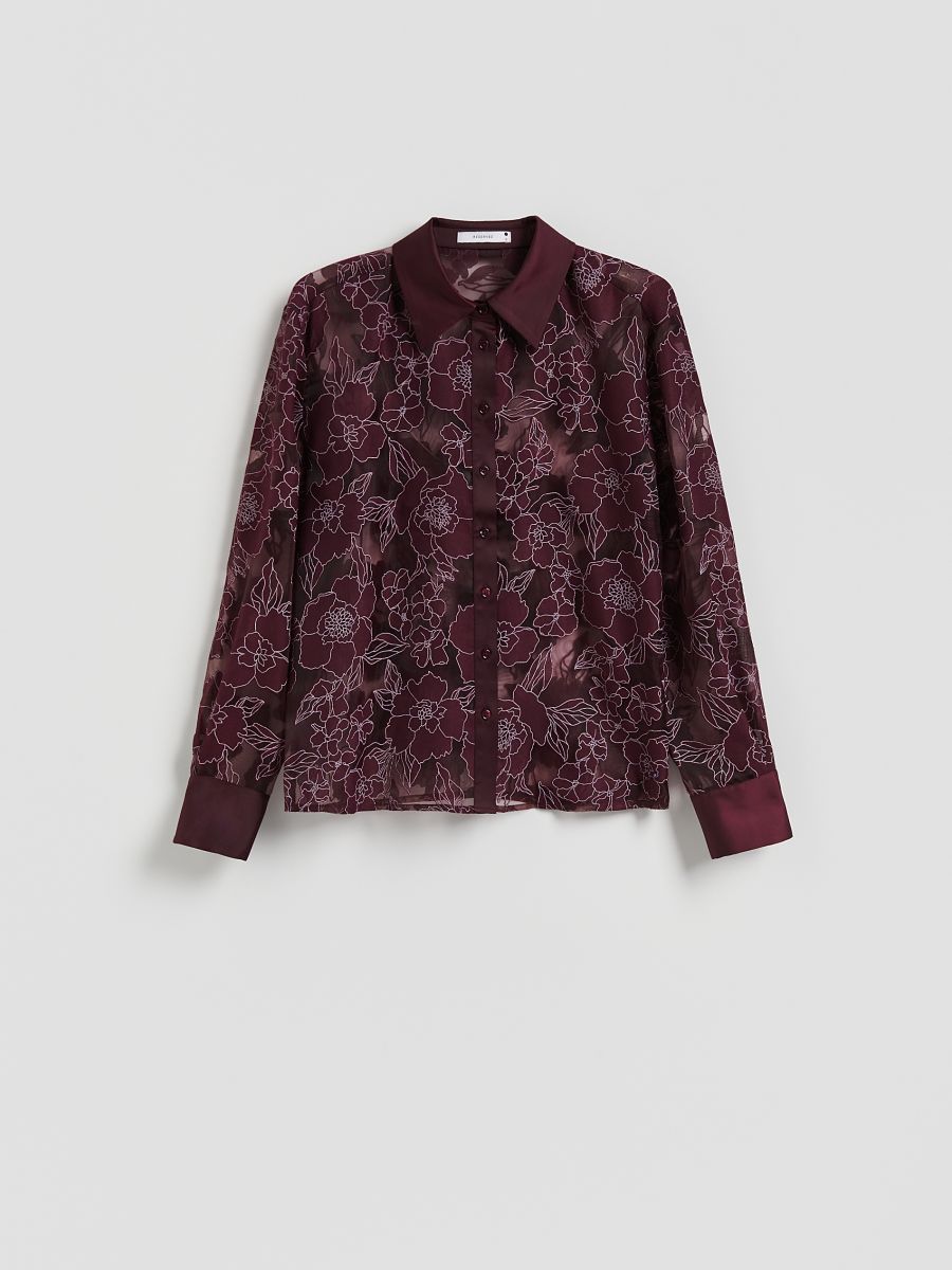 Viskózová košeľa - tmavofialová - RESERVED