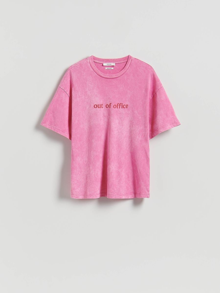 Cotton T-shirt - pink - RESERVED
