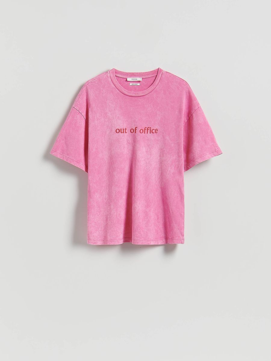 Cotton T-shirt - pink - RESERVED