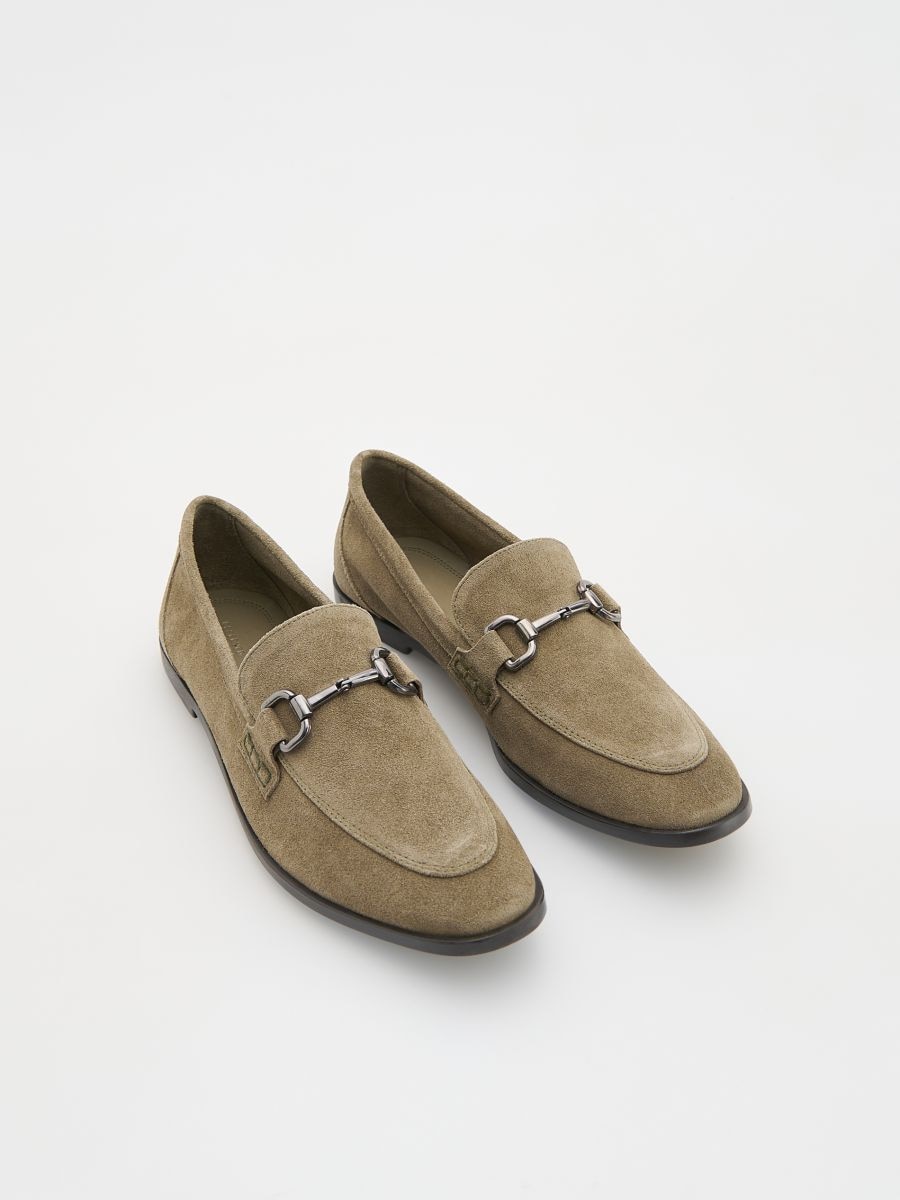 ＊Marimokunページ＊ Koszula z imitacji zamszu Kolor zielony - RESERVED - 081DO-87X