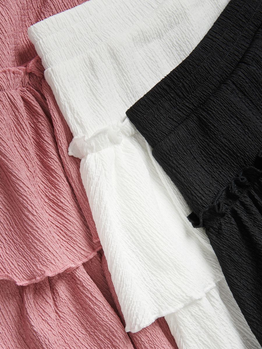 Ruffled mini skirt - black - RESERVED - 5