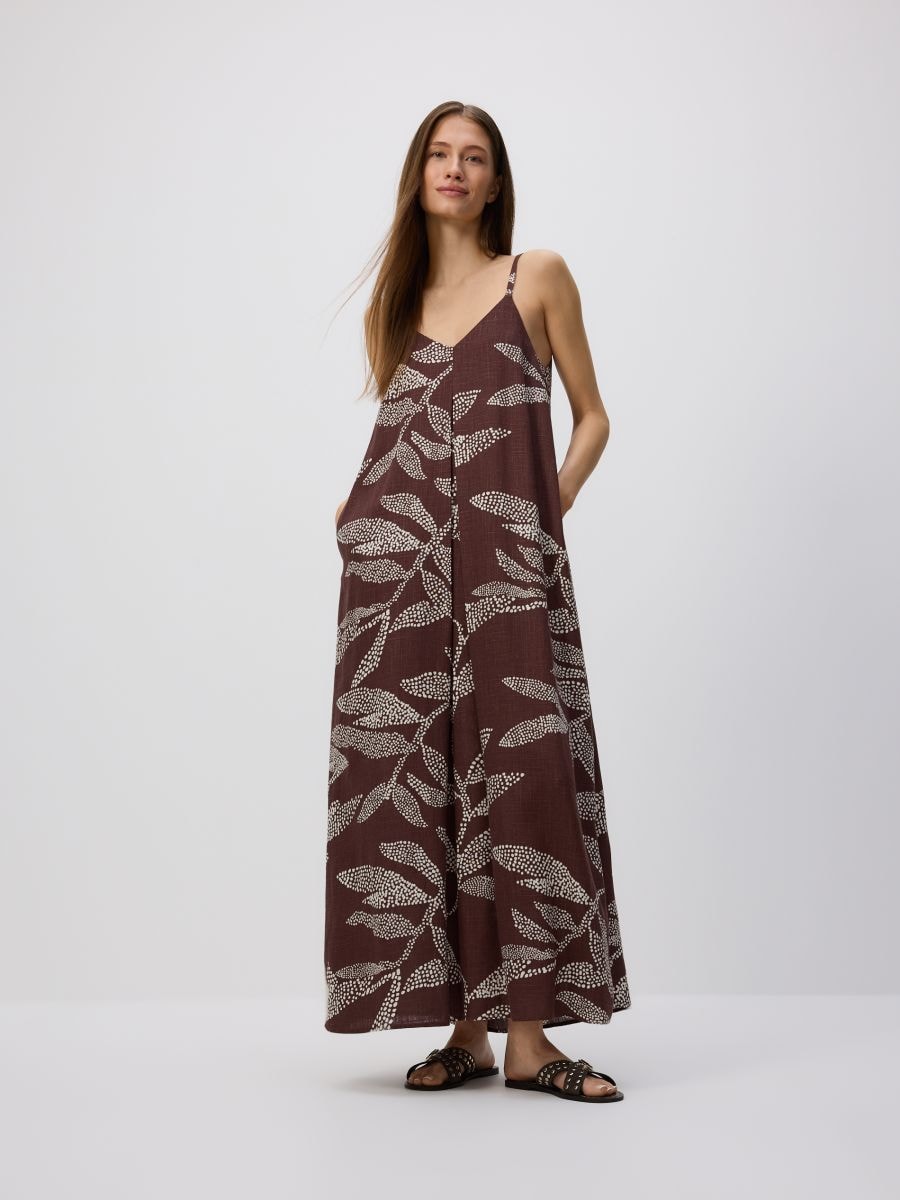 Patterned dress - brown - RESERVED