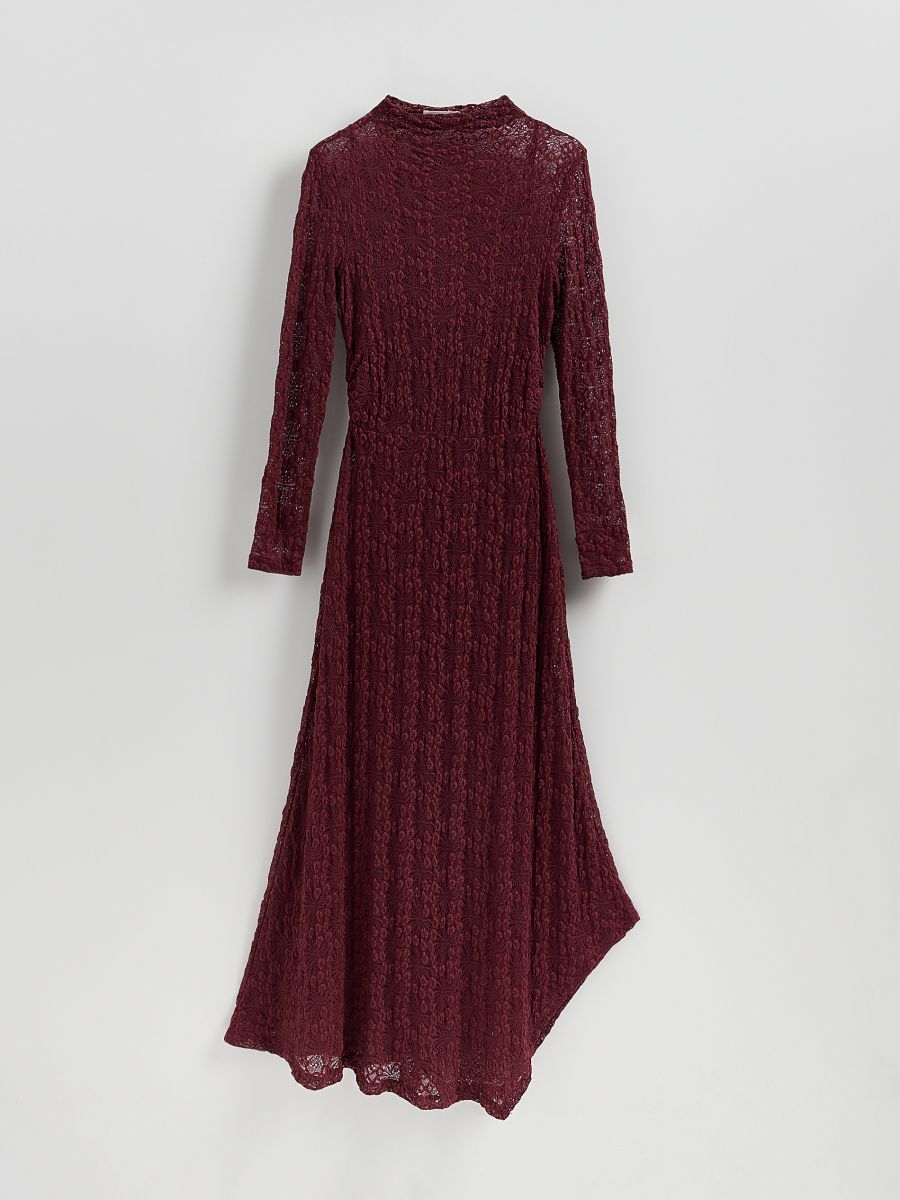 Spitzenkleid in Maxilänge - burgundy - RESERVED