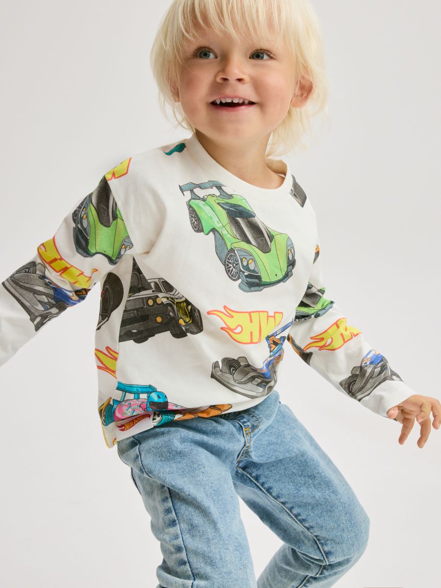 Hot Wheels long-sleeve tee - cream - RESERVED