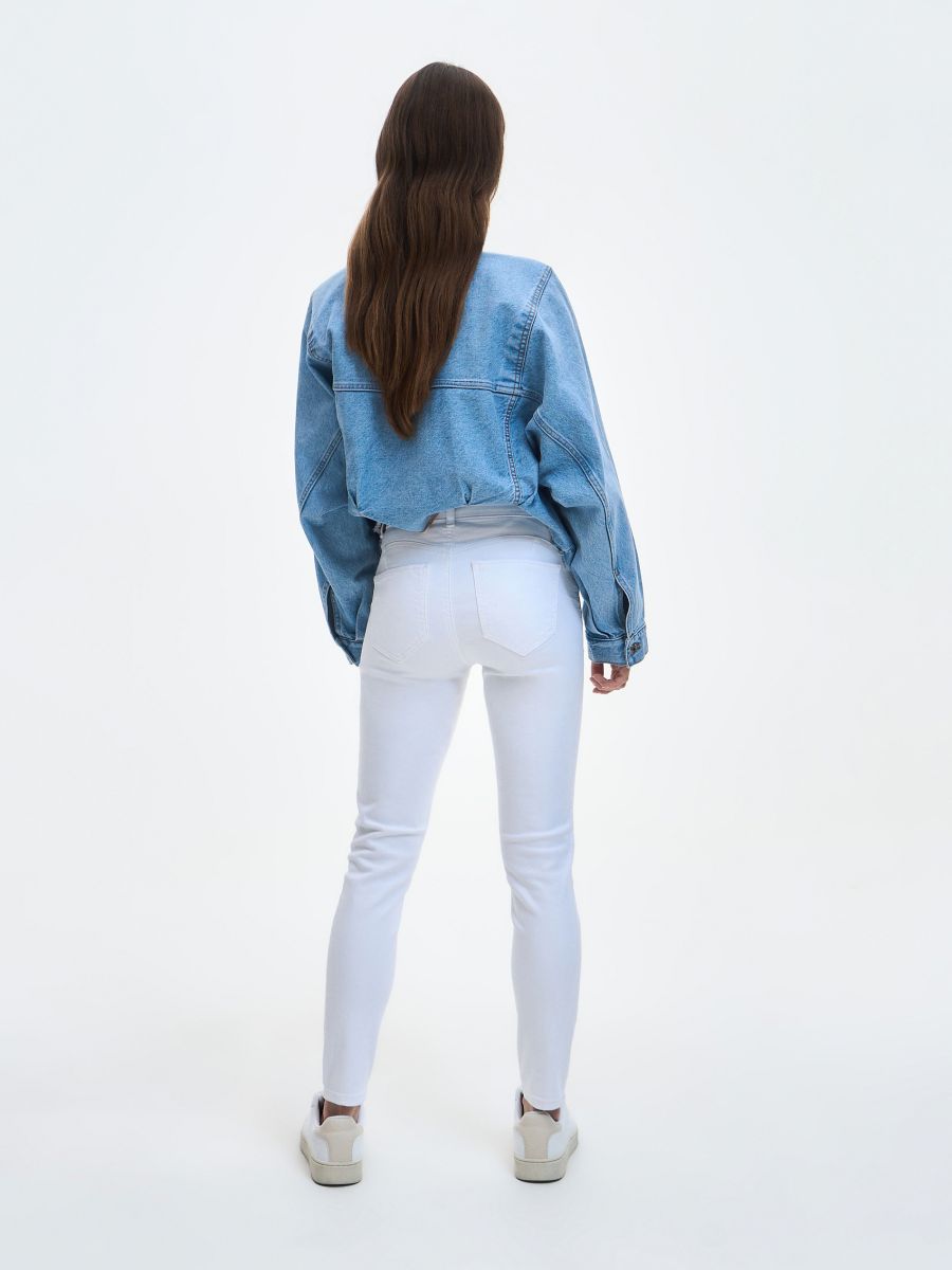 Kavbojke slim push up - bela - RESERVED - 4