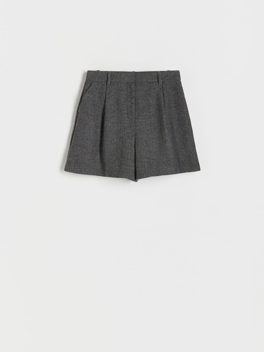 Herringbone pattern shorts - mid grey - RESERVED - 4