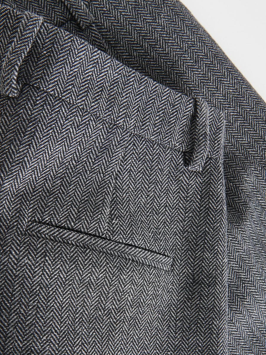 Herringbone pattern shorts - mid grey - RESERVED - 5
