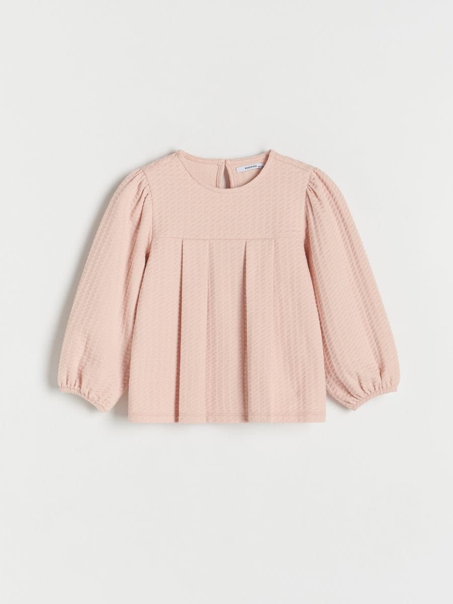 T-shirt with long sleeves - pastel pink - RESERVED