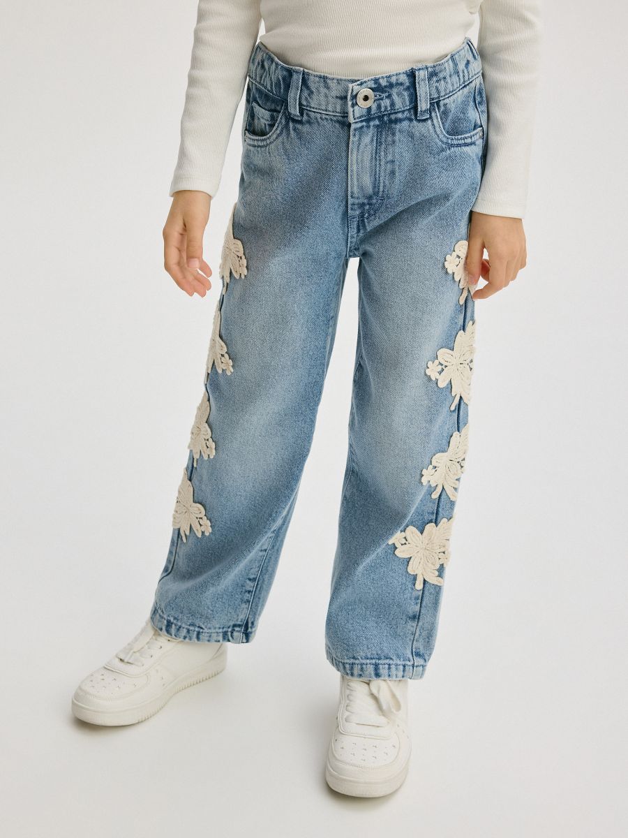 GIRLS` JEANS TROUSERS - plava - RESERVED