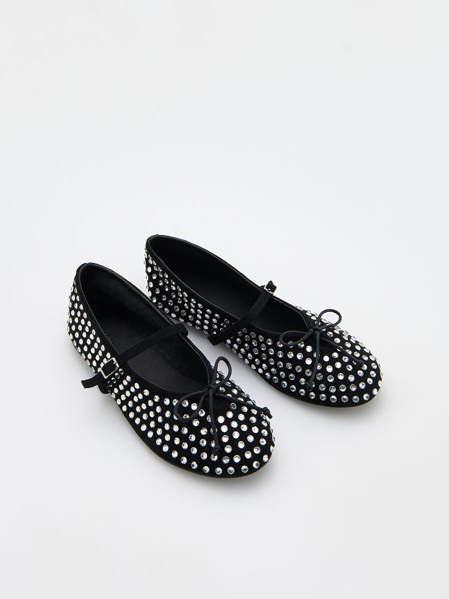 Ballerinas with shiny applications - black - RESERVED - 2