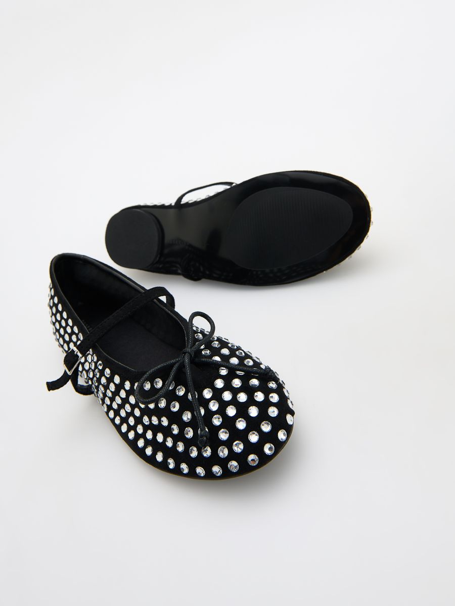 Ballerinas with shiny applications - black - RESERVED - 4