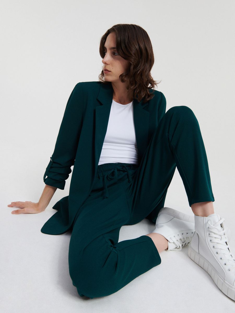 Plain blazer - dark green - RESERVED - 4