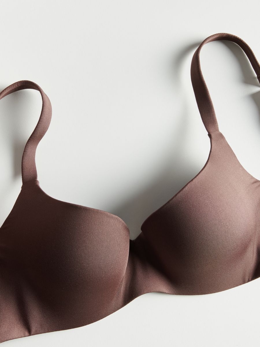 Plain bra - dark brown - RESERVED - 2