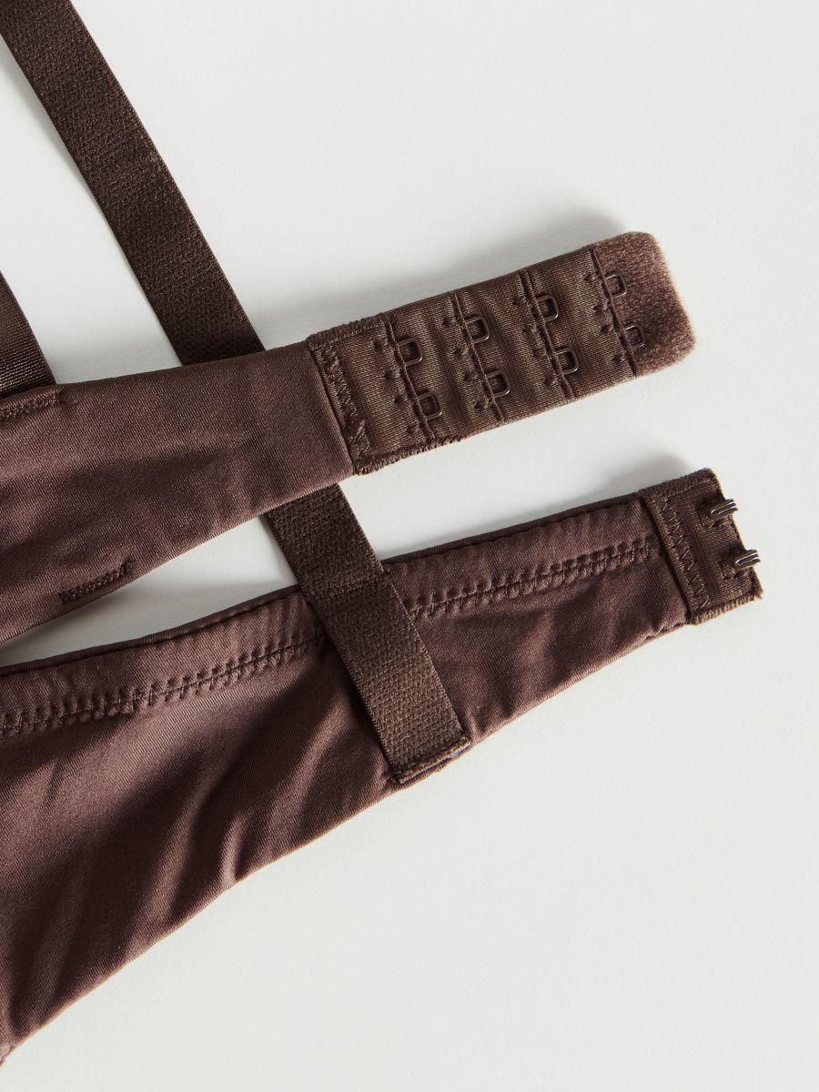 Plain bra - dark brown - RESERVED - 3