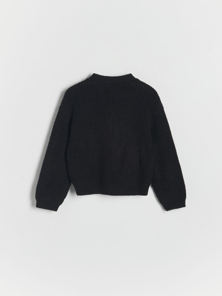 Button-front cardigan - black - RESERVED - 3