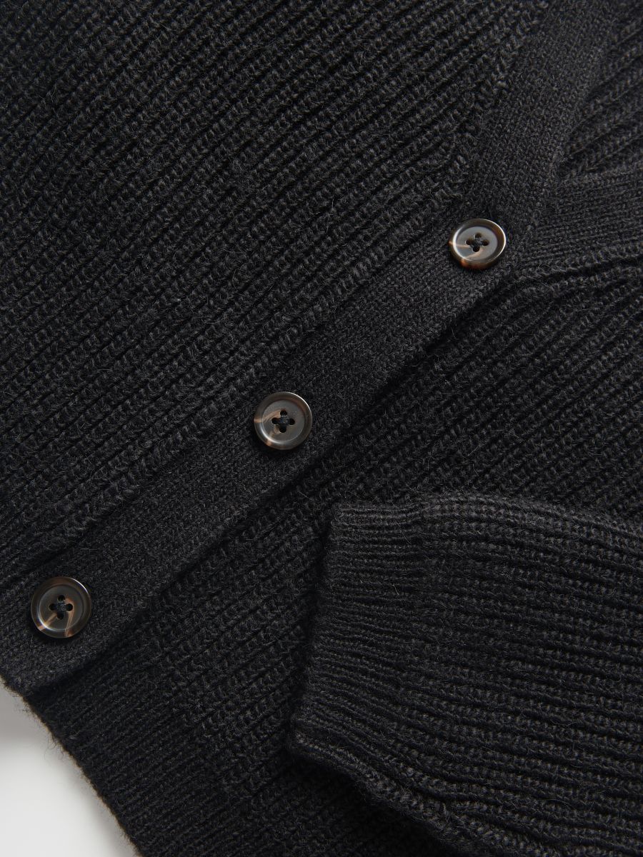 Button-front cardigan - black - RESERVED - 5