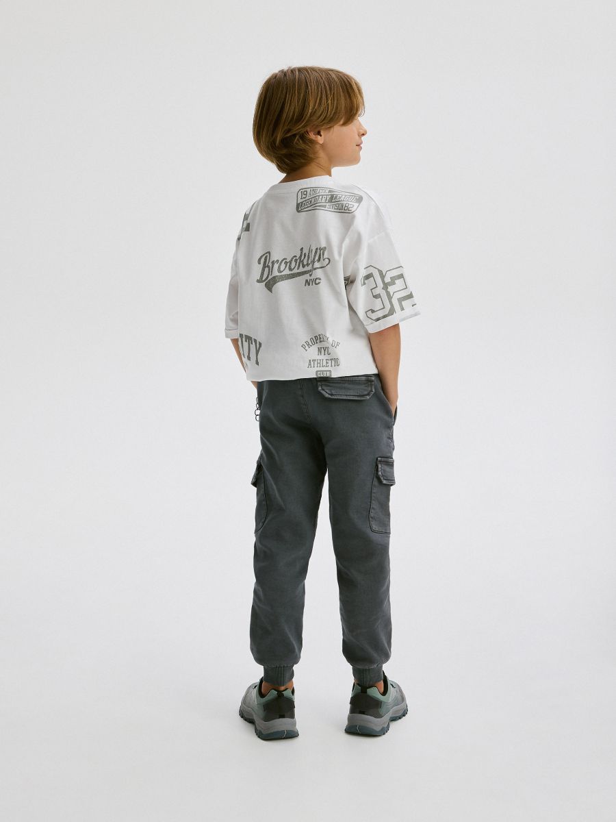 Elastic joggers with chain detail - dark grey - RESERVED - 9