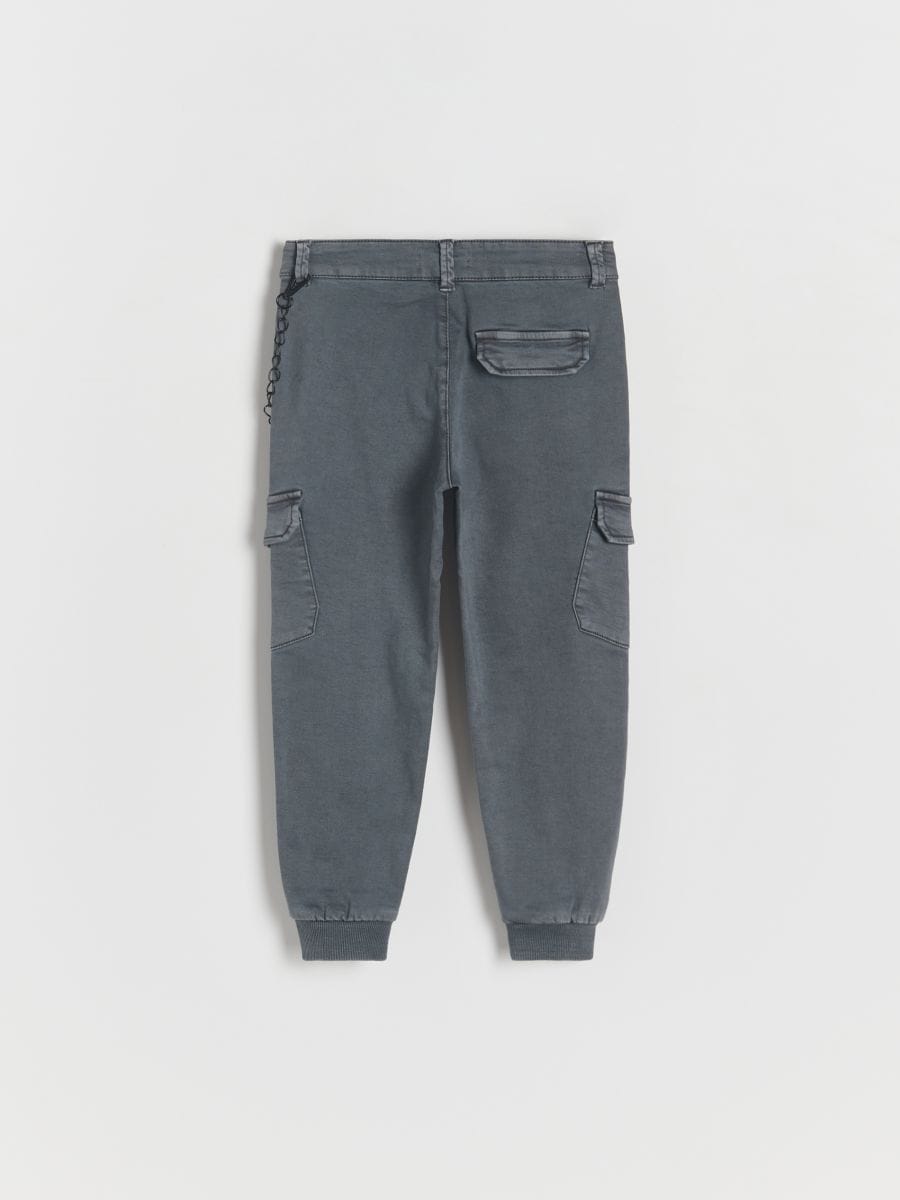 Elastic joggers with chain detail - dark grey - RESERVED - 2