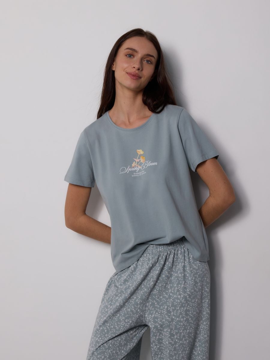 Two piece printed pyjama set - pale green - RESERVED - 3