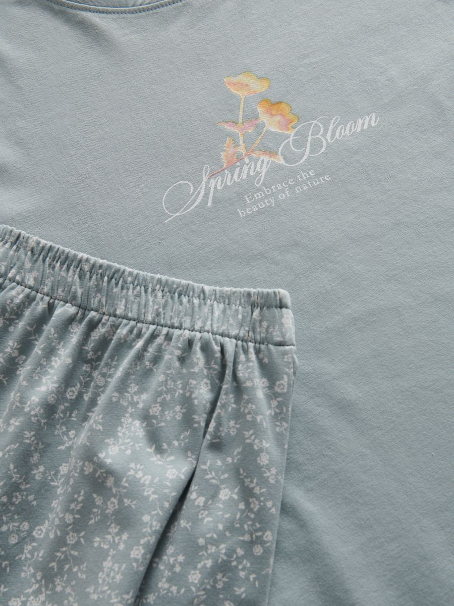 Two piece printed pyjama set - pale green - RESERVED - 6