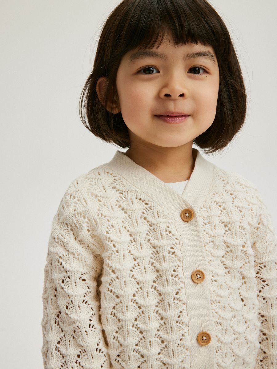 Openwork cardigan - cream - RESERVED - 3