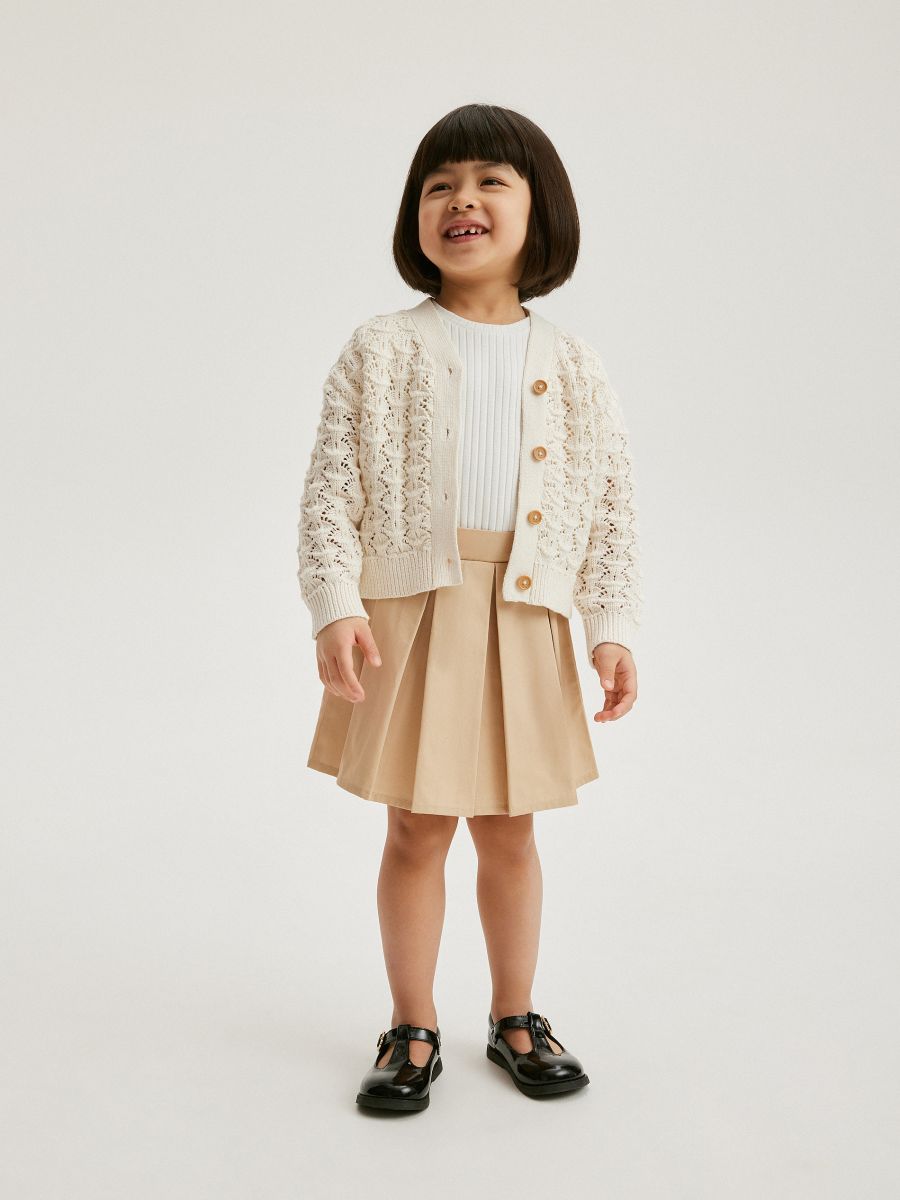 Openwork cardigan - cream - RESERVED - 4