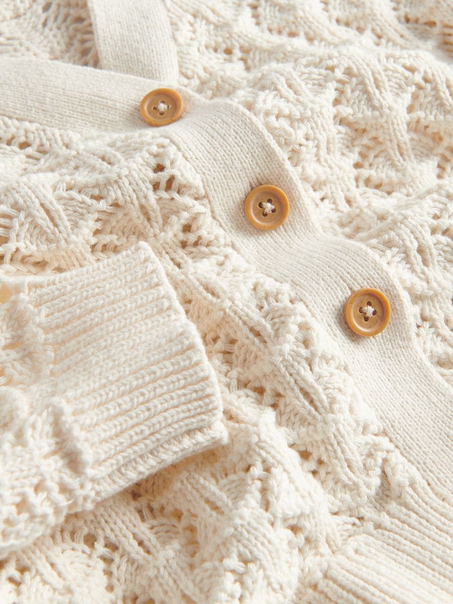 Openwork cardigan - cream - RESERVED - 5