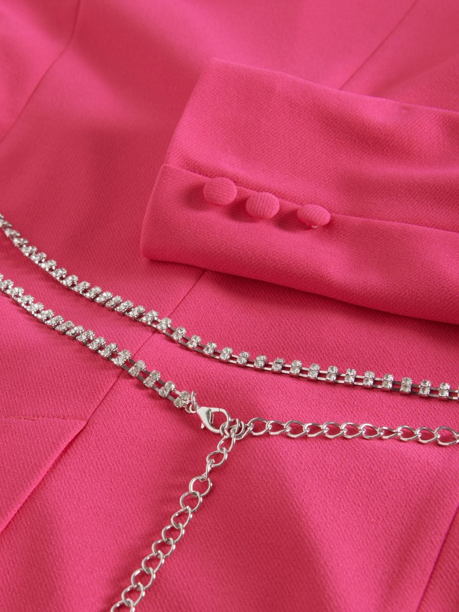 Blazer with decorative belt - fuchsia - RESERVED - 5
