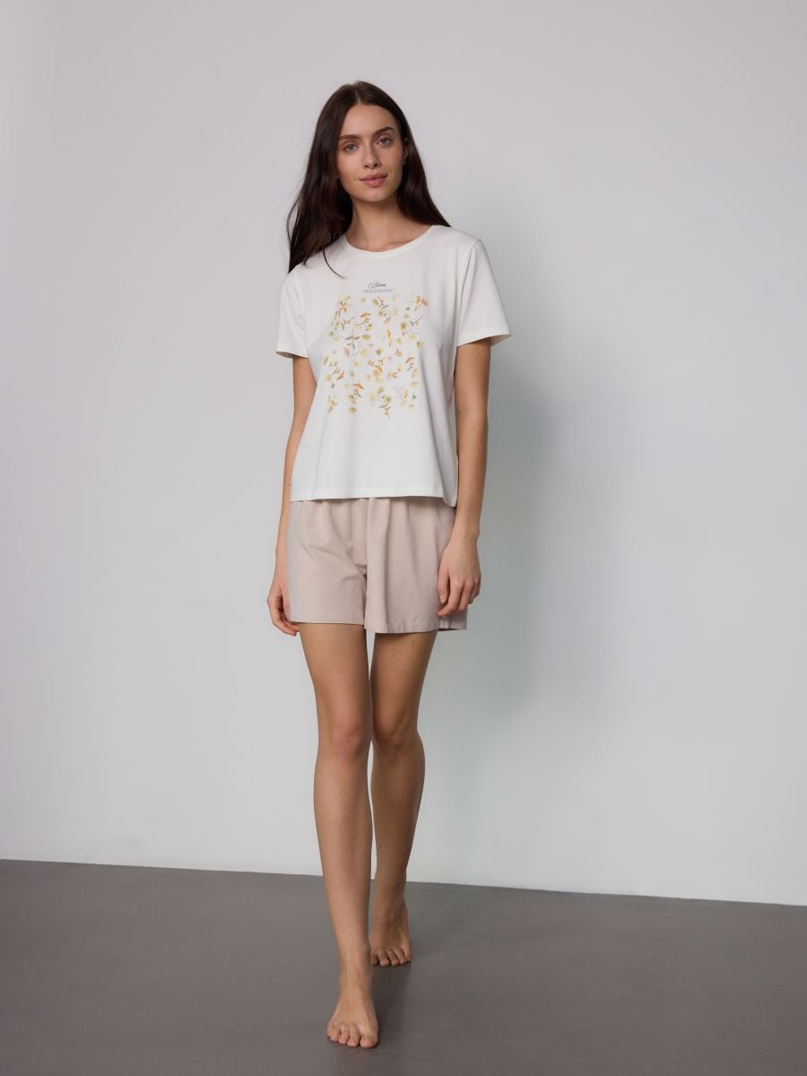 Two piece printed pyjama set - nude - RESERVED - 2