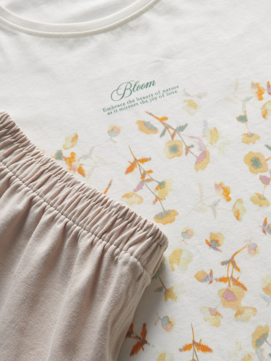 Two piece printed pyjama set - nude - RESERVED - 5