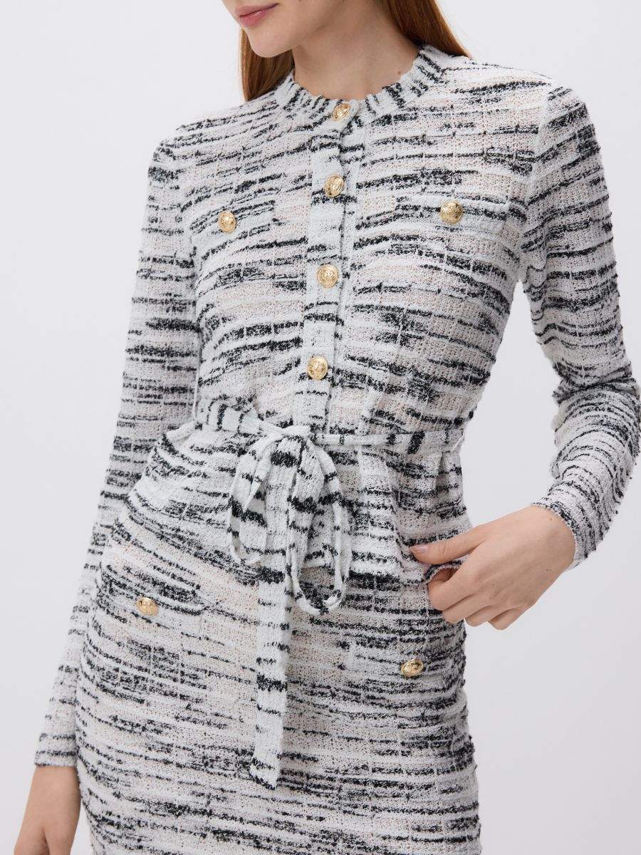 Jumper with decorative buttons - white - RESERVED