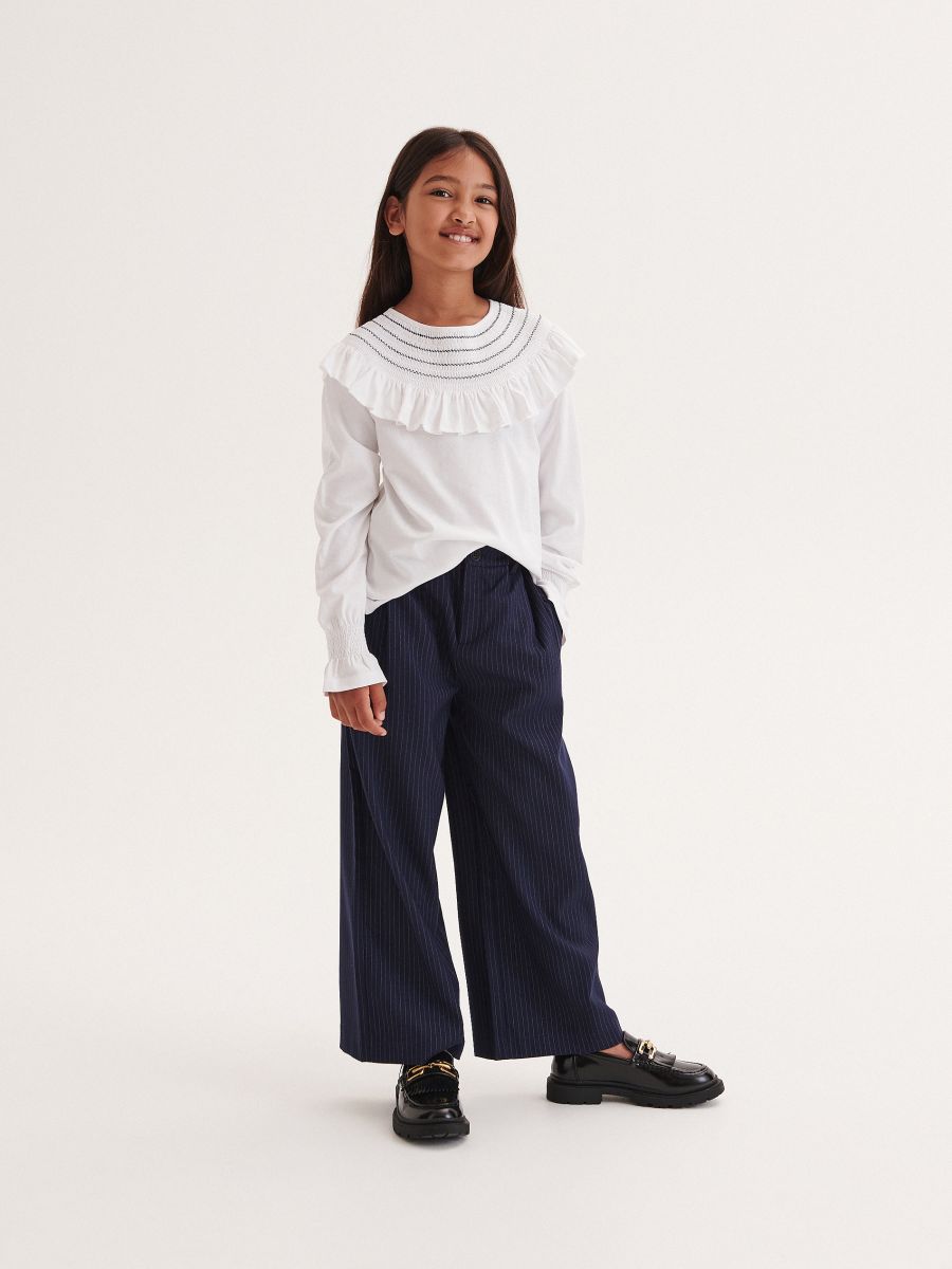Elegant stripe trousers - navy - RESERVED - 2