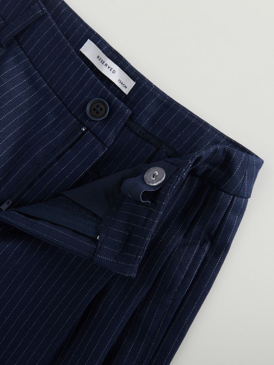 Elegant stripe trousers - navy - RESERVED - 5
