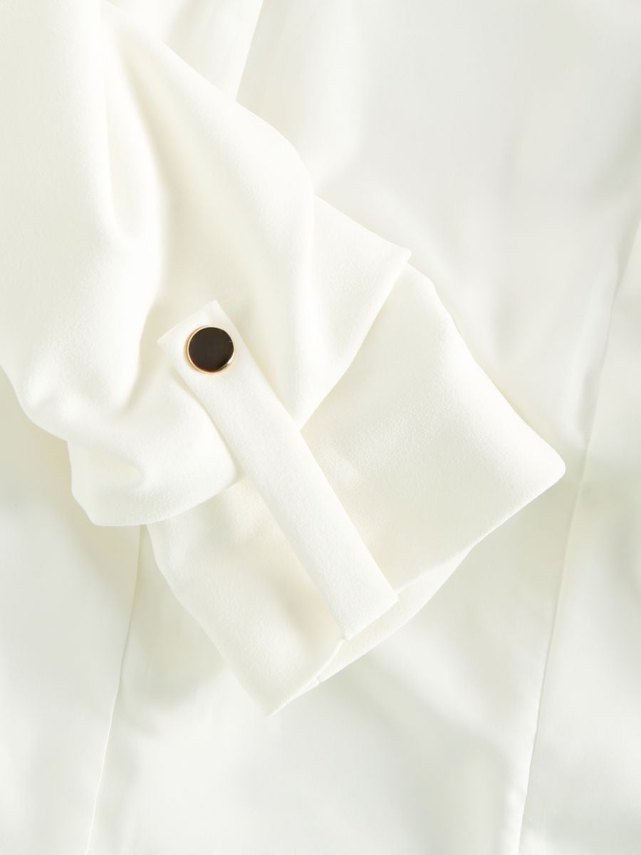 Blazer with roll-up sleeves - cream - RESERVED - 6