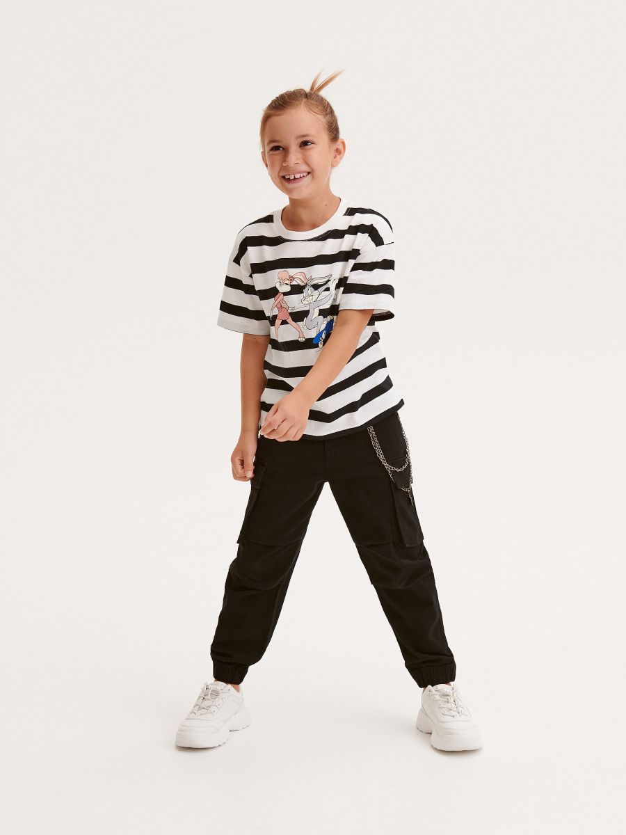Cargo trousers with chain detail - black - RESERVED - 5