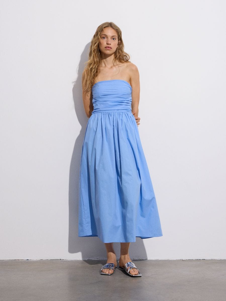 Sukienka midi - jasnoniebieski - RESERVED