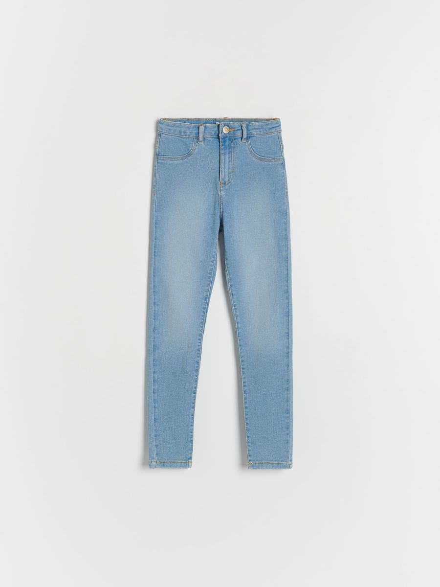 Skinny high waist jeans - blue - RESERVED