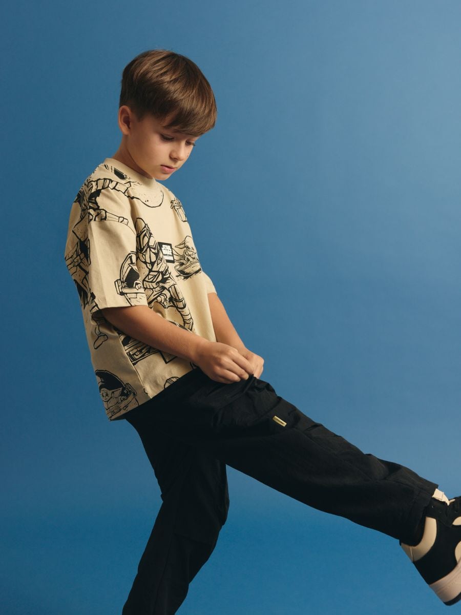 BOYS` TROUSERS - черeн - RESERVED