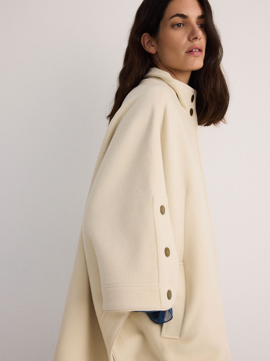 LADIES` COAT - krem - RESERVED - 3