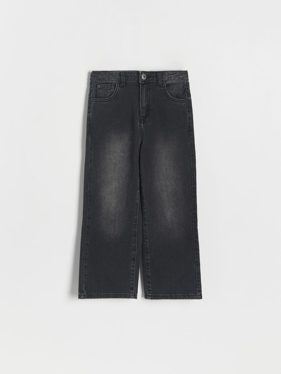 Classic denim wide leg trousers Color black - RESERVED - 0925W-99J