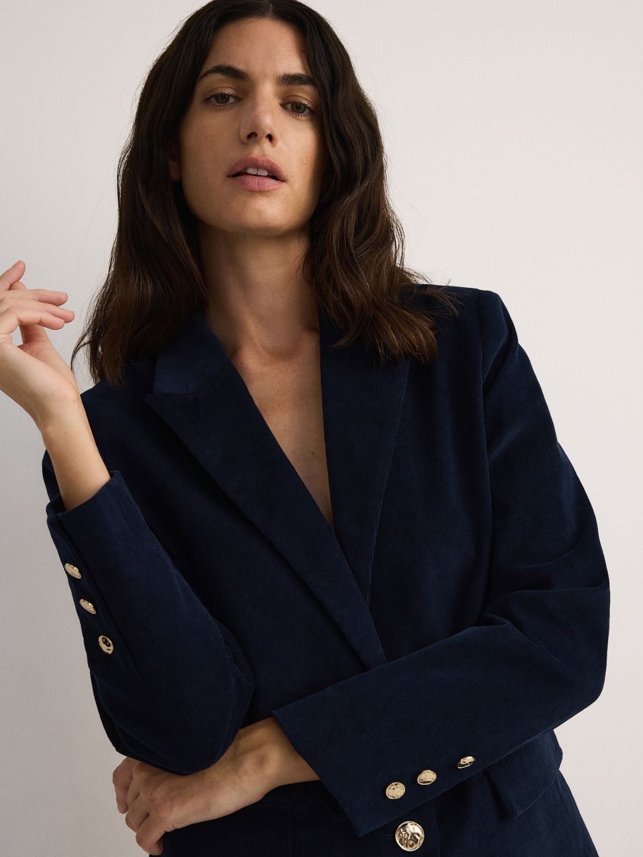 Cord-Blazer - marineblau  - RESERVED - 3